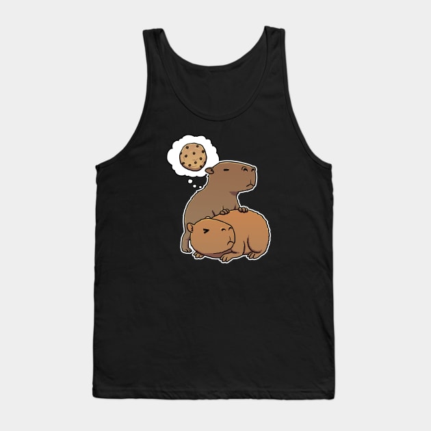 Capybara thinking about Cookies Tank Top by capydays